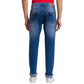 Men Slim Tapered Fit Blue Jeans