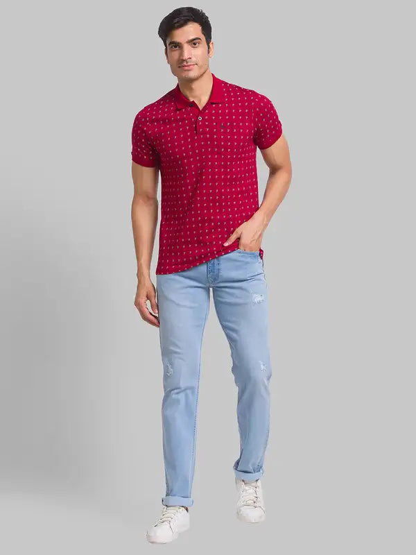 Men Slim Tapered Fit Blue Jeans