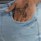 Men Slim Tapered Fit Grey Jeans