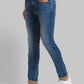 Parx Men Blue Plain Slim Tapered Fit Cotton Blend Jeans