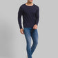 Parx Men Blue Plain Slim Tapered Fit Cotton Blend Jeans