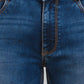 Parx Men Blue Plain Slim Tapered Fit Cotton Blend Jeans