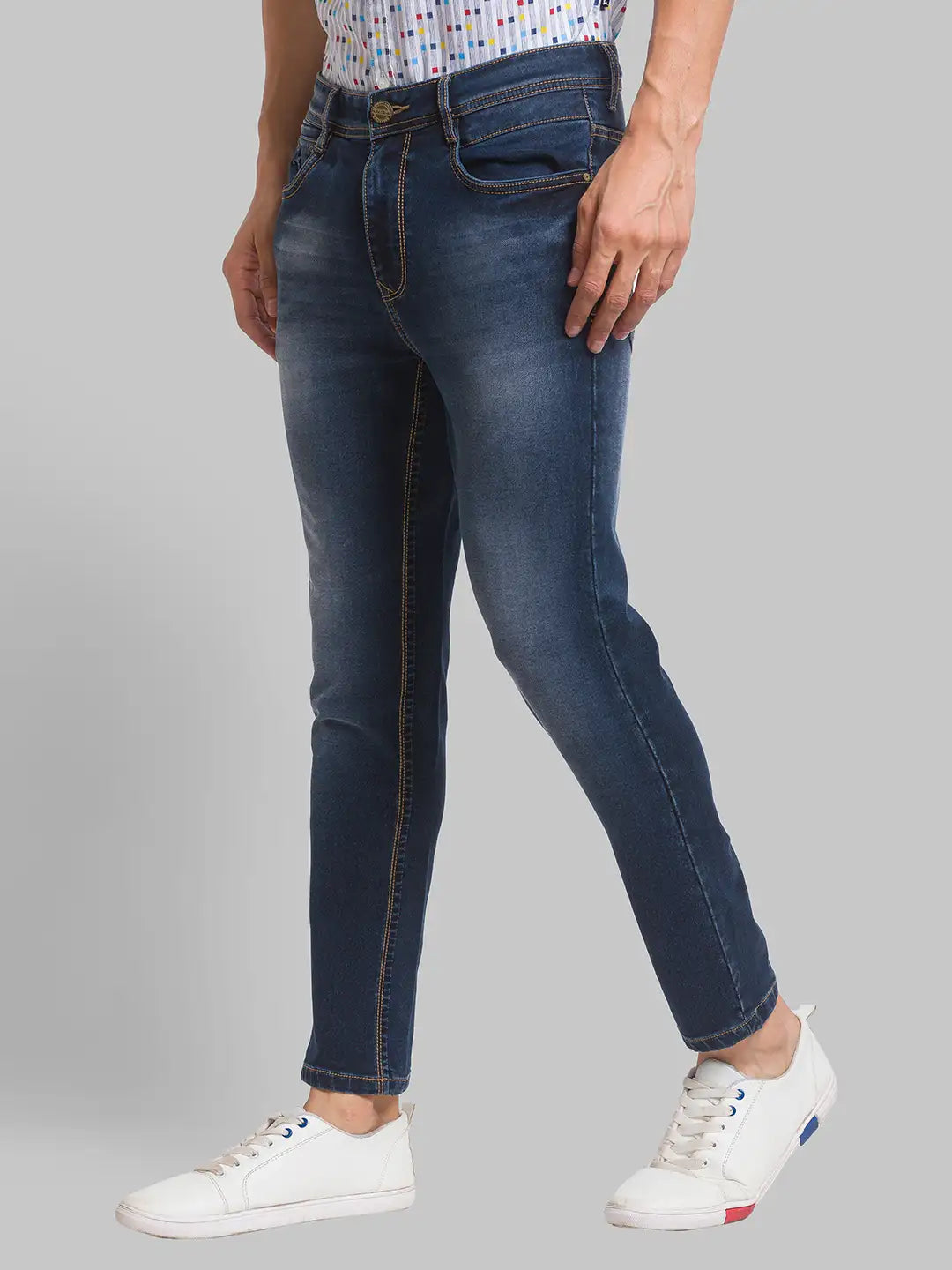 Men Skinny Fit Blue Jeans