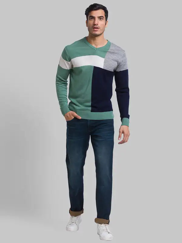 Men Slim Tapered Fit Blue Jeans