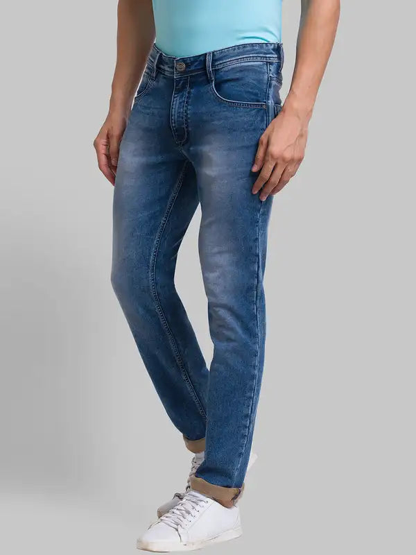 Men Skinny Fit Blue Jeans