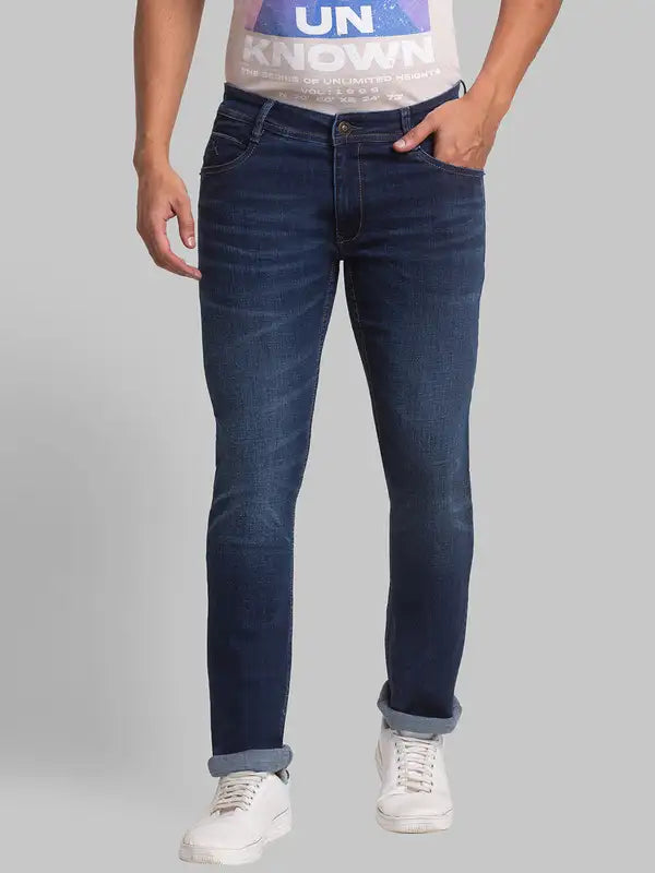 Men Skinny Fit Blue Jeans