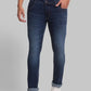 Men Slim Tapered Fit Blue Jeans