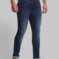 Men Slim Tapered Fit Blue Jeans