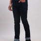 Men Blue Skinny Fit Jacquard Cotton Blend Jeans