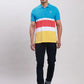 Men Blue Skinny Fit Jacquard Cotton Blend Jeans