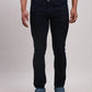 Men Blue Slim Tapered Fit Jacquard Cotton Blend Jeans