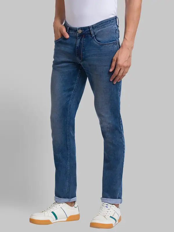 Men Skinny Fit Blue Jeans