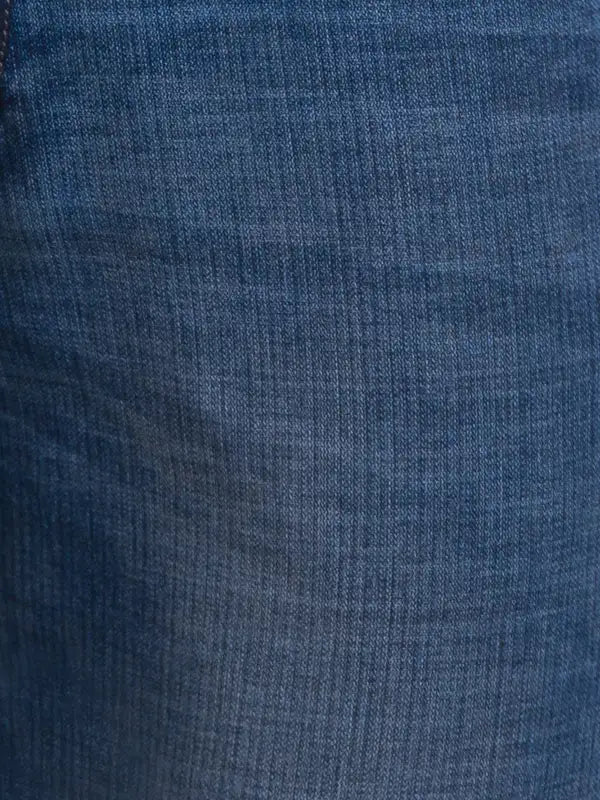 Men Slim Tapered Fit Blue Jeans