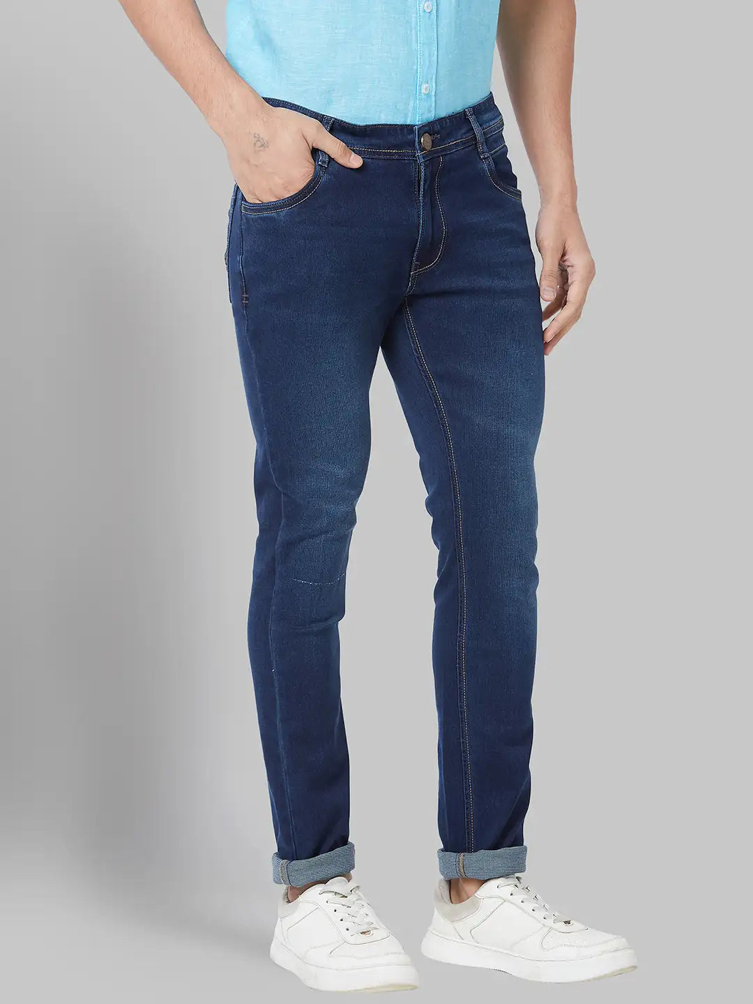 Men Skinny Fit Blue Jeans