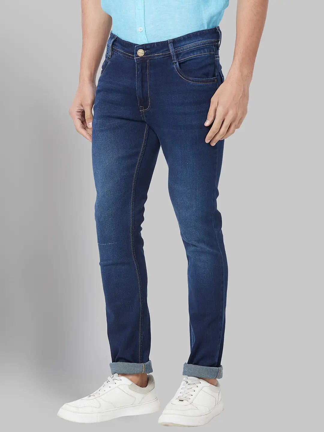 Men Skinny Fit Blue Jeans