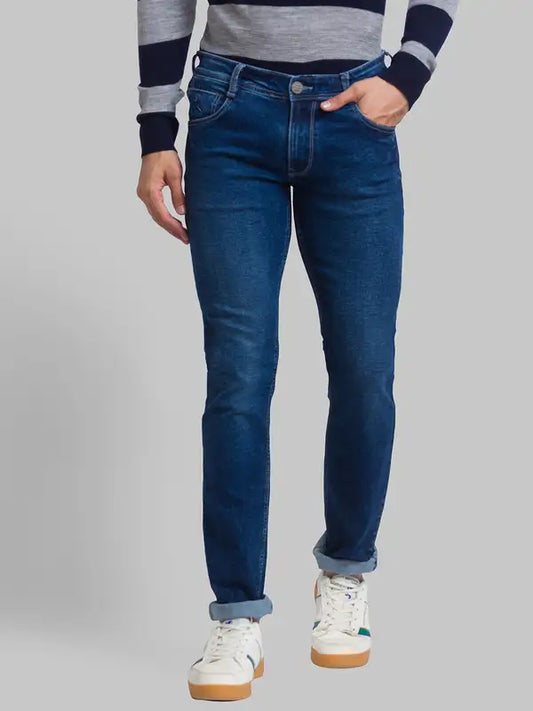 Men Skinny Fit Blue Jeans