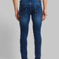 Men Slim Tapered Fit Blue Jeans