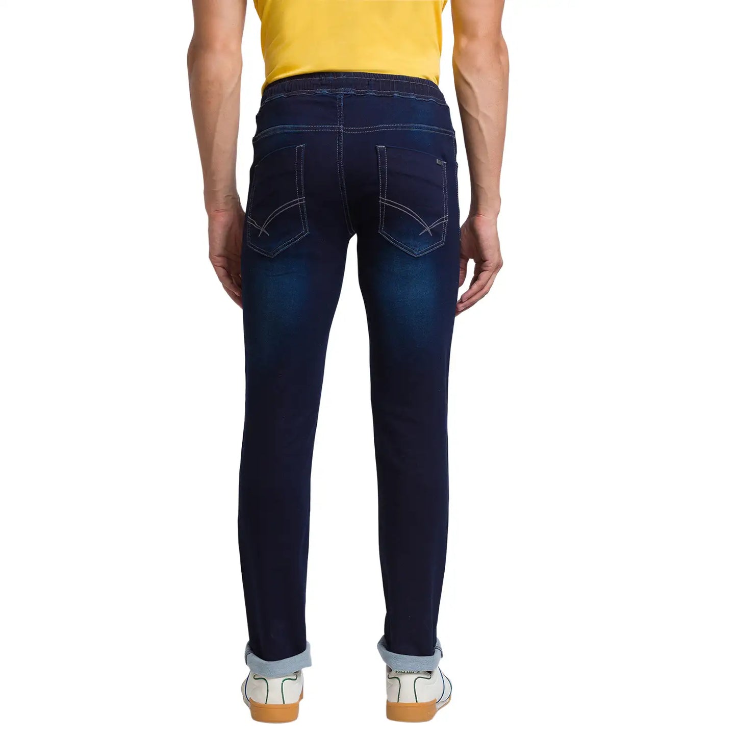 Men Slim Tapered Fit Brown Jeans
