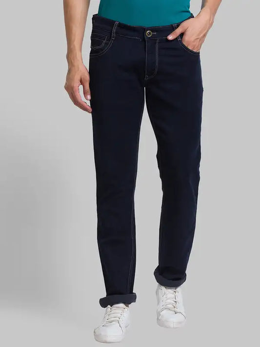 Men Slim Tapered Fit Blue Jeans