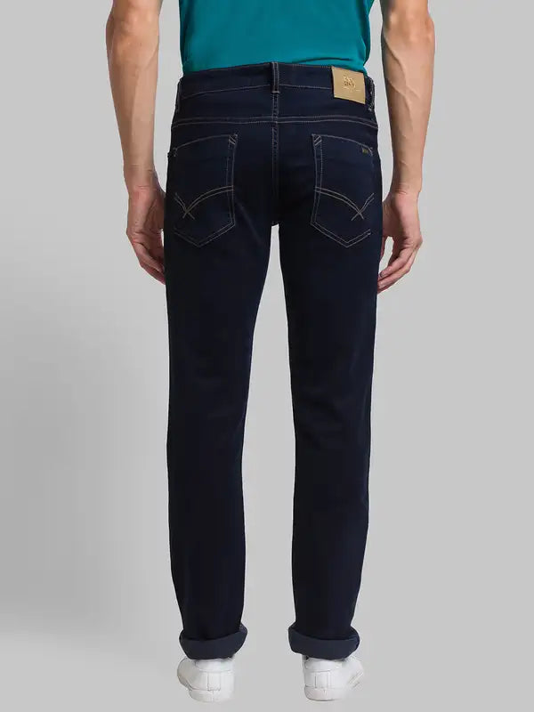 Men Slim Tapered Fit Blue Jeans