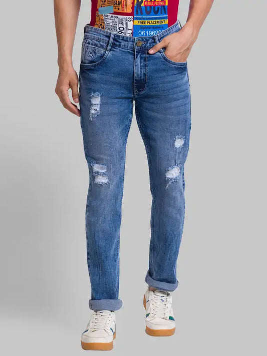 Men Skinny Fit Blue Jeans