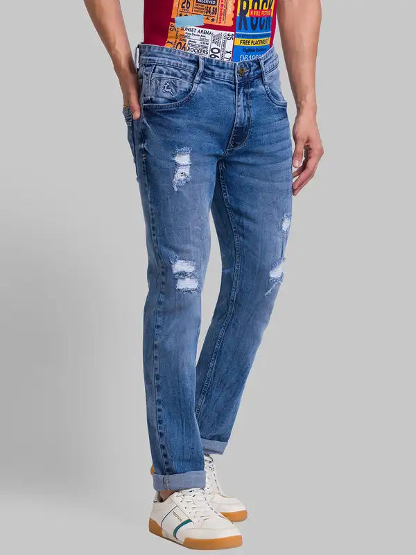 Men Skinny Fit Blue Jeans