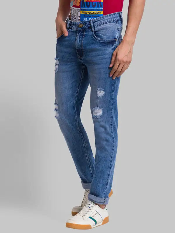Men Skinny Fit Blue Jeans