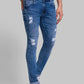 Men Slim Tapered Fit Blue Jeans