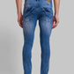 Men Slim Tapered Fit Blue Jeans