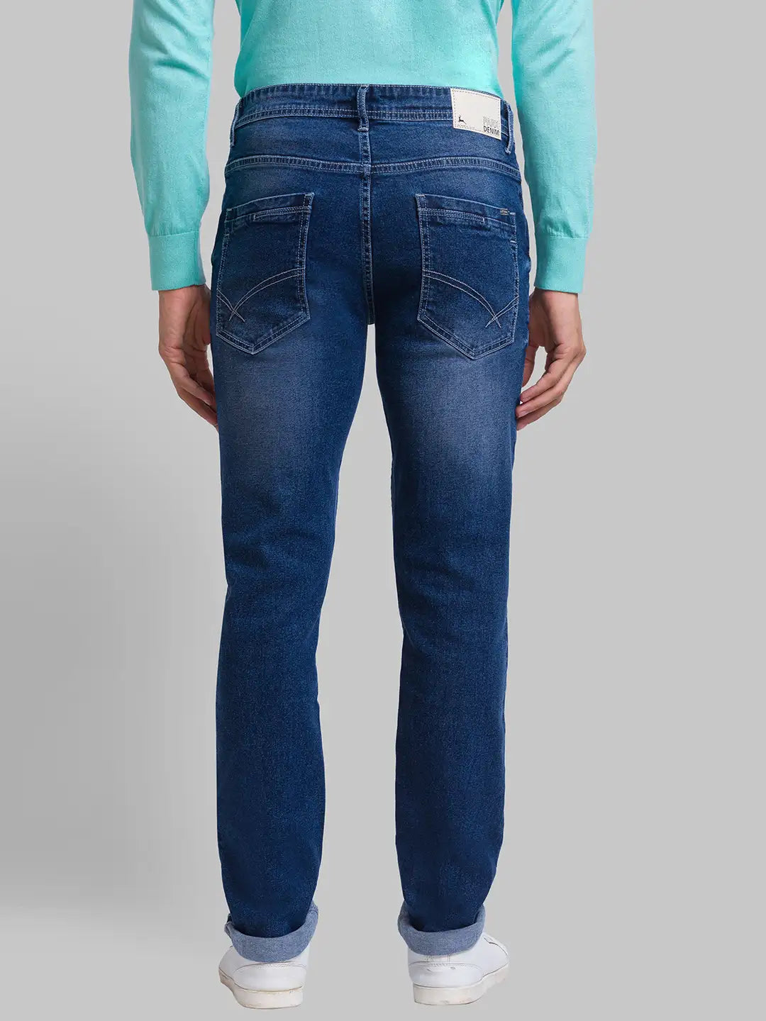 Men Tapered Fit Blue Jeans