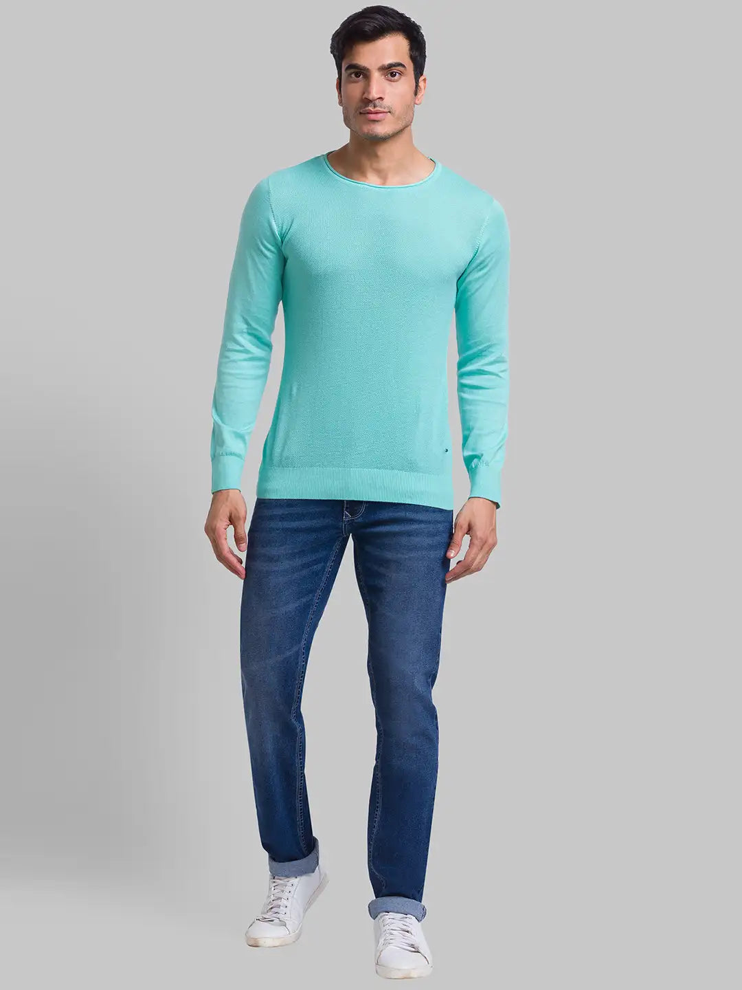 Men Tapered Fit Blue Jeans