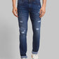 Men Skinny Cropped Fit Blue Jeans