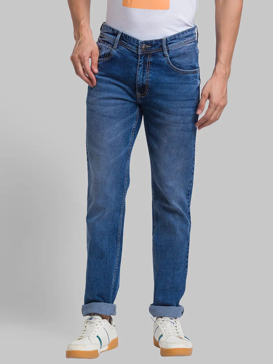 Men Skinny Fit Blue Jeans