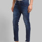Men Skinny Cropped Fit Blue Jeans