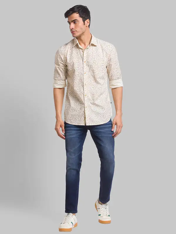 Men Skinny Cropped Fit Blue Jeans