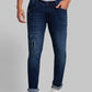 Men Slim Tapered Fit Blue Jeans