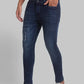 Men Slim Tapered Fit Blue Jeans