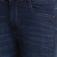 Men Slim Tapered Fit Blue Jeans