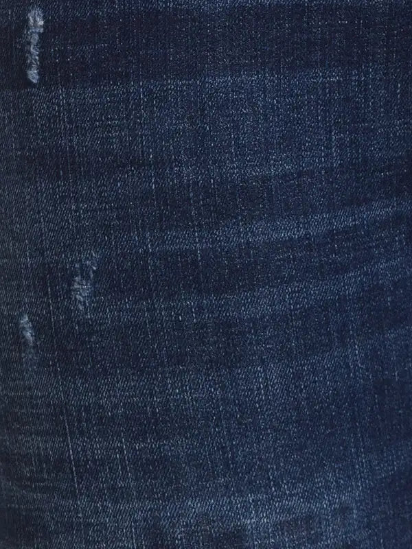 Men Slim Tapered Fit Blue Jeans