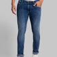 Men Slim Tapered Fit Blue Jeans