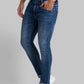 Men Slim Tapered Fit Blue Jeans