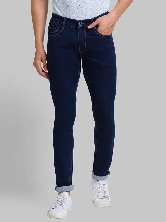 Men Tapered Fit Blue Jeans