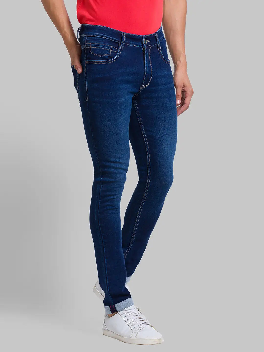 Men Skinny Fit Blue Jeans