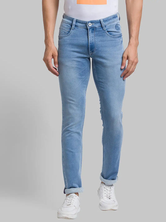 Men Skinny Fit Blue Jeans