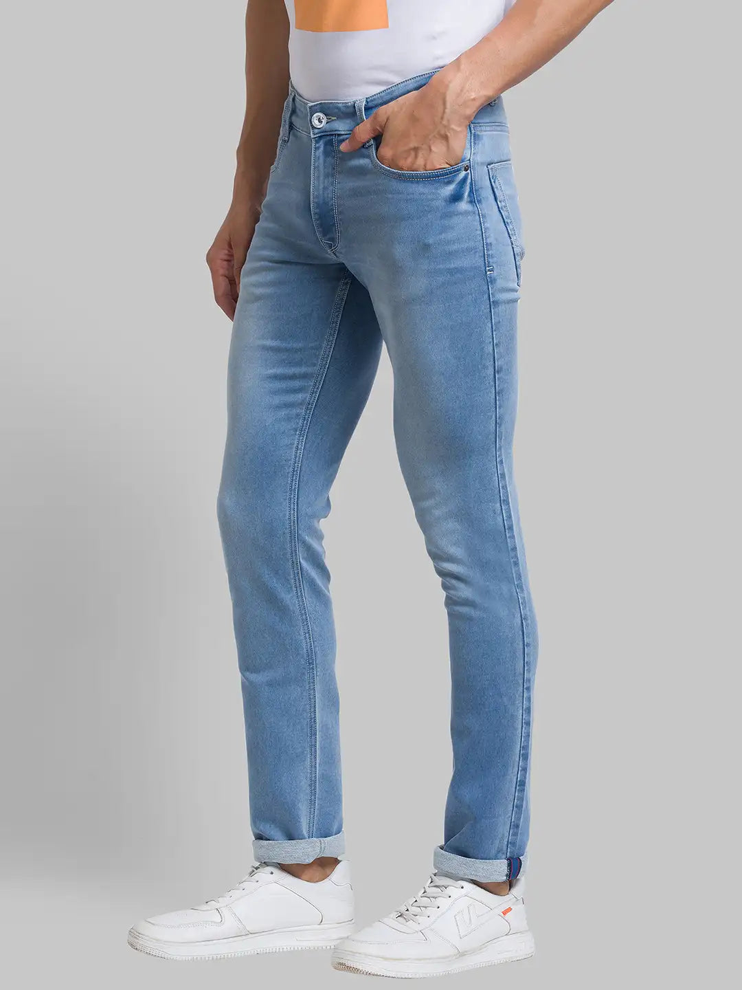 Men Skinny Fit Blue Jeans