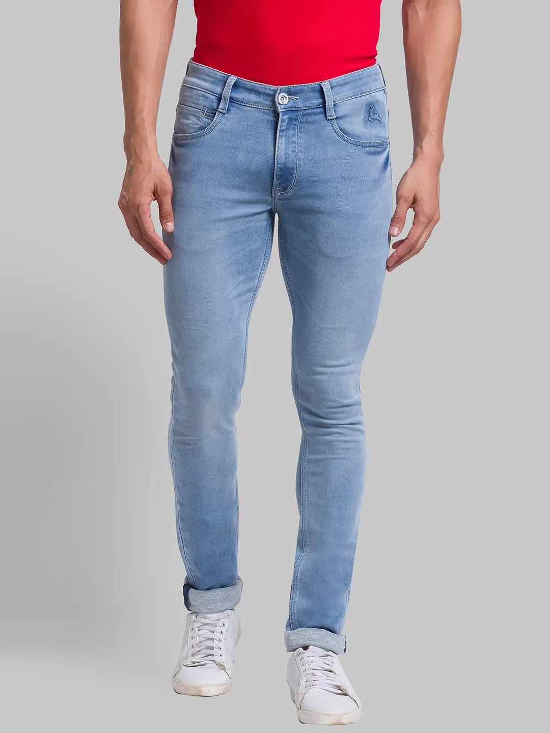 Men Tapered Fit Green Jeans