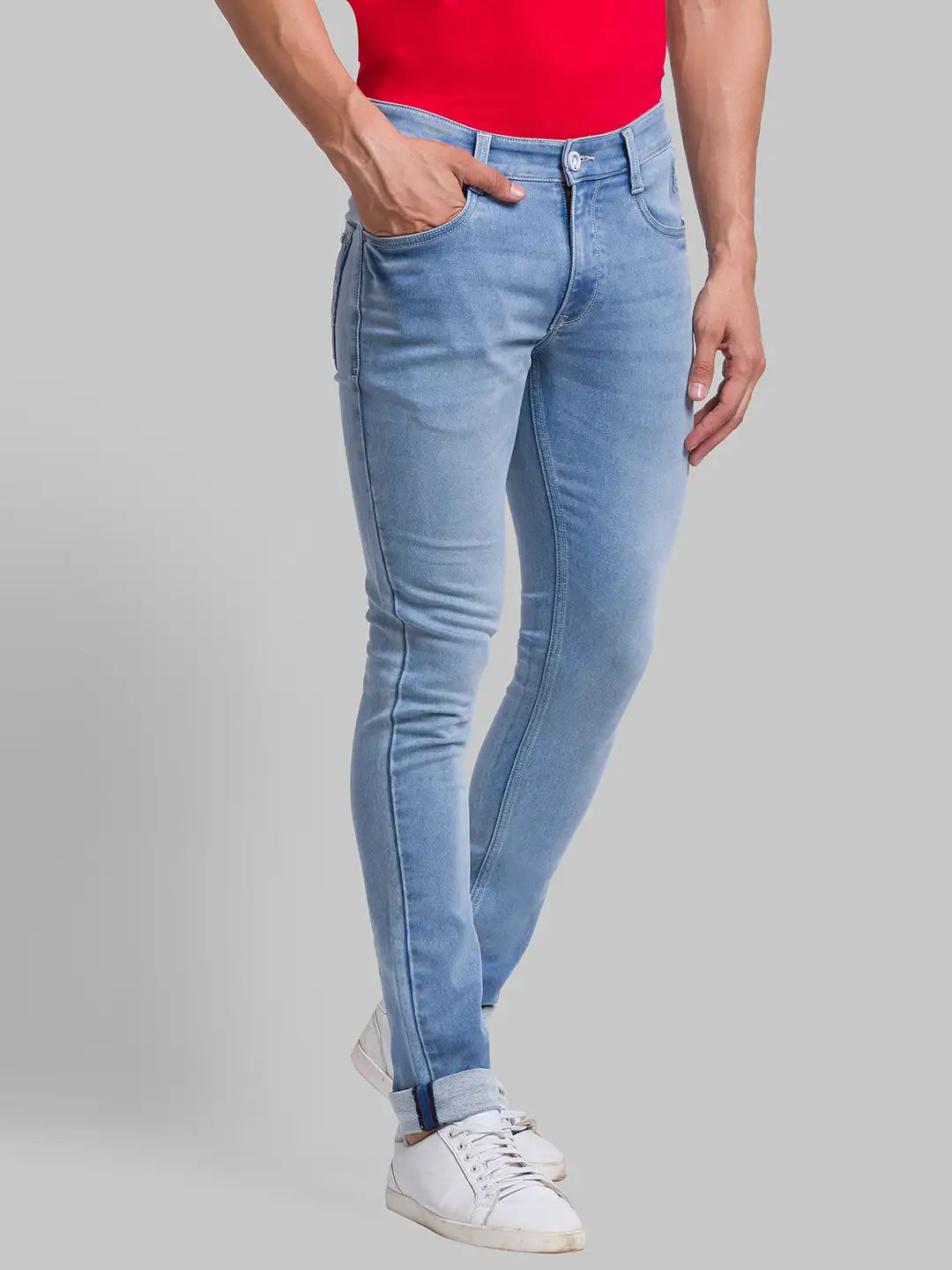 Men Tapered Fit Green Jeans