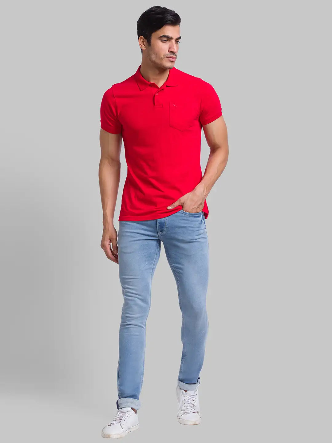 Men Tapered Fit Green Jeans