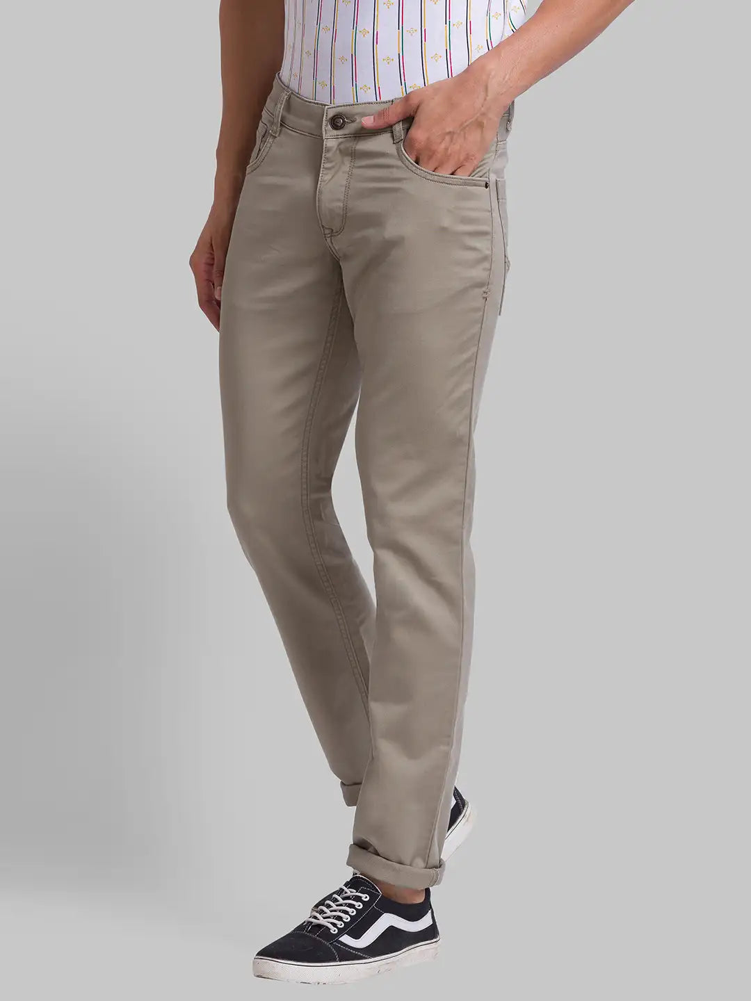 Men Tapered Fit Grey Jeans