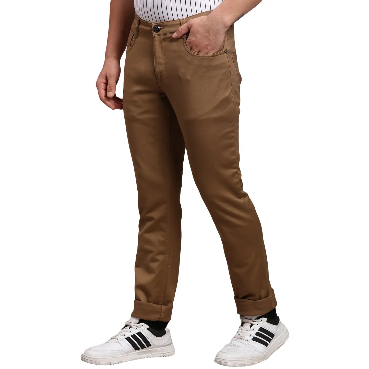 Men Slim Tapered Fit Blue Jeans